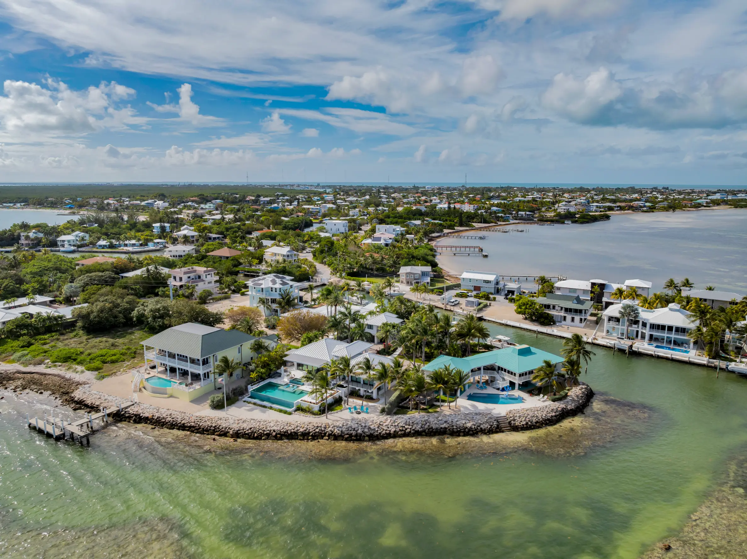Aerial view of Marathon Florida Keys